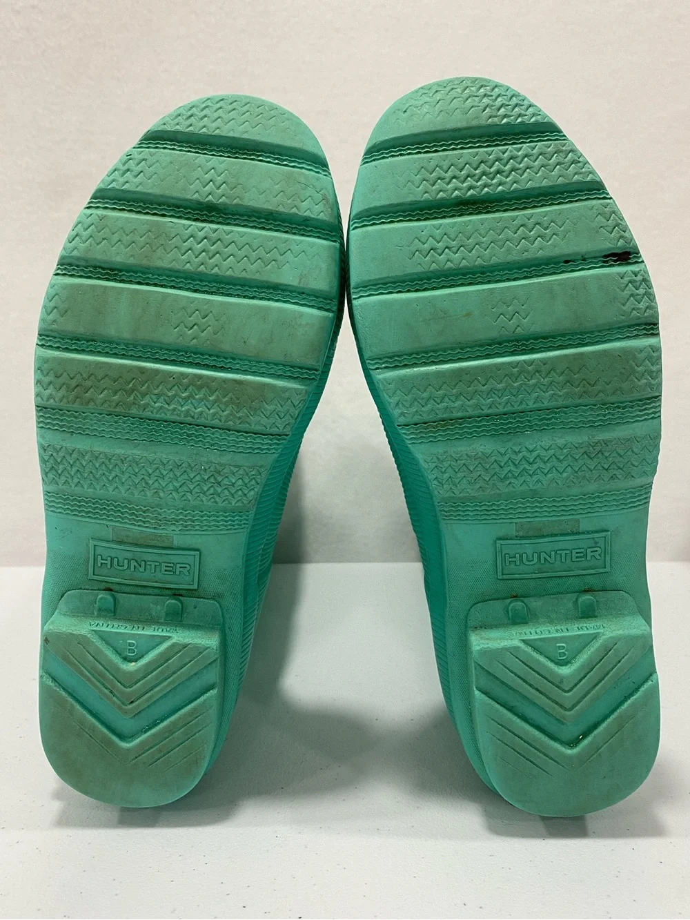 Hunter Original Kids Mint Green Teal Tall Rain Boots Size 5 Girls